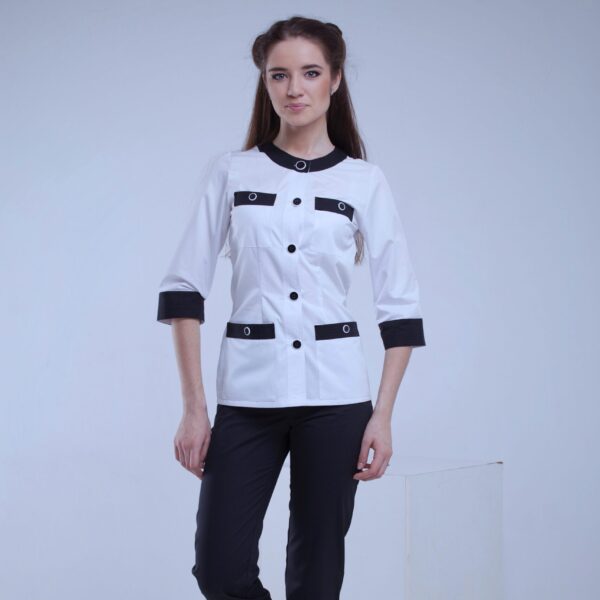 Classic White with Black