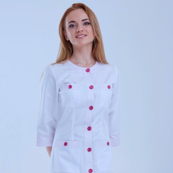 Classic White with Fucsia