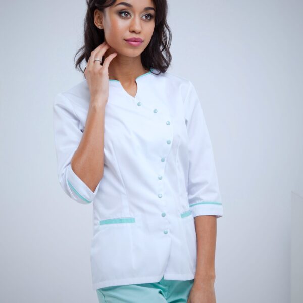 Wave White with Light Green