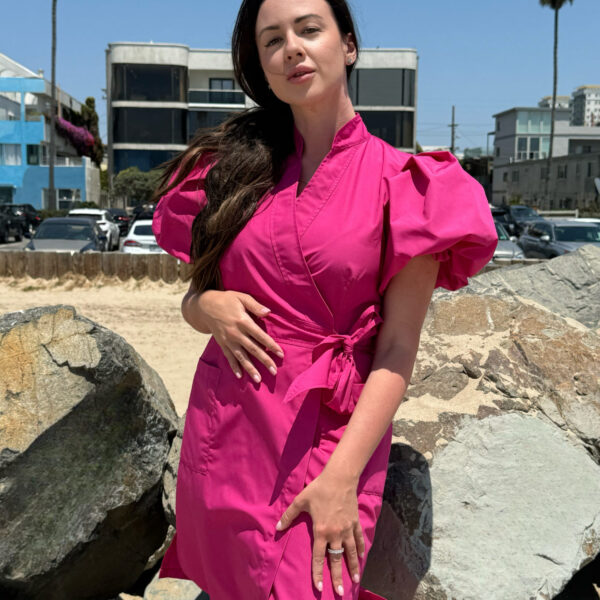 халат для косметолога бант фуксія купити Україна | Style Form